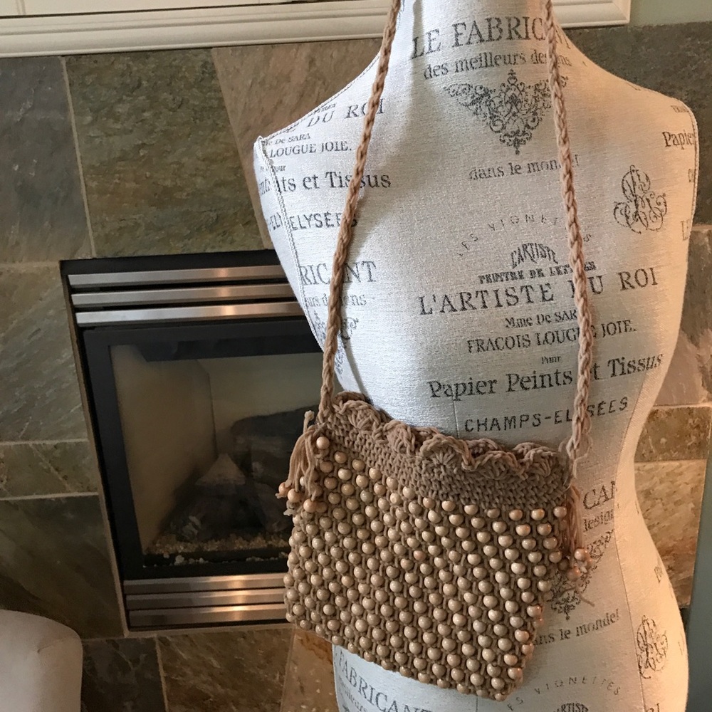 Vintage Japanese wooden bead purse 👜